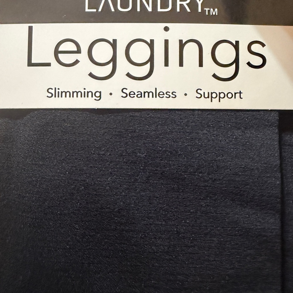 Laundry By Shelli Segal Black Seamless Leggings - Picture 2 of 4